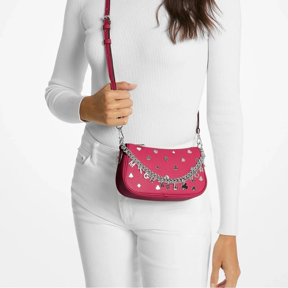 BRAND NEW Michael Kors Carmela Small Embellished Convertible Crossbody Bag